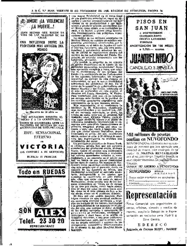 ABC SEVILLA 22-11-1968 página 36