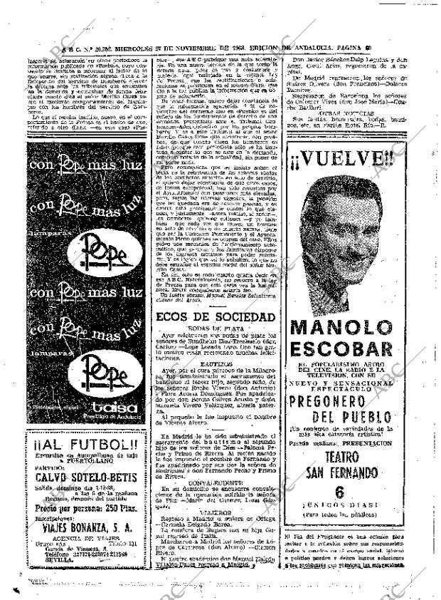 ABC SEVILLA 27-11-1968 página 60