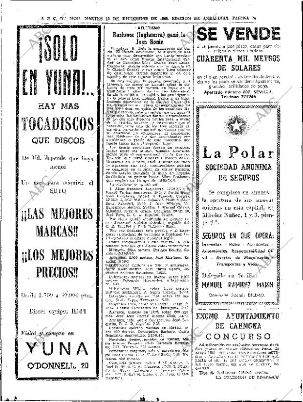 ABC SEVILLA 10-12-1968 página 74