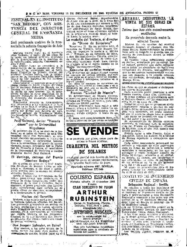 ABC SEVILLA 13-12-1968 página 45