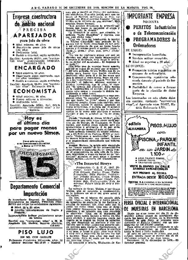 ABC MADRID 14-12-1968 página 126