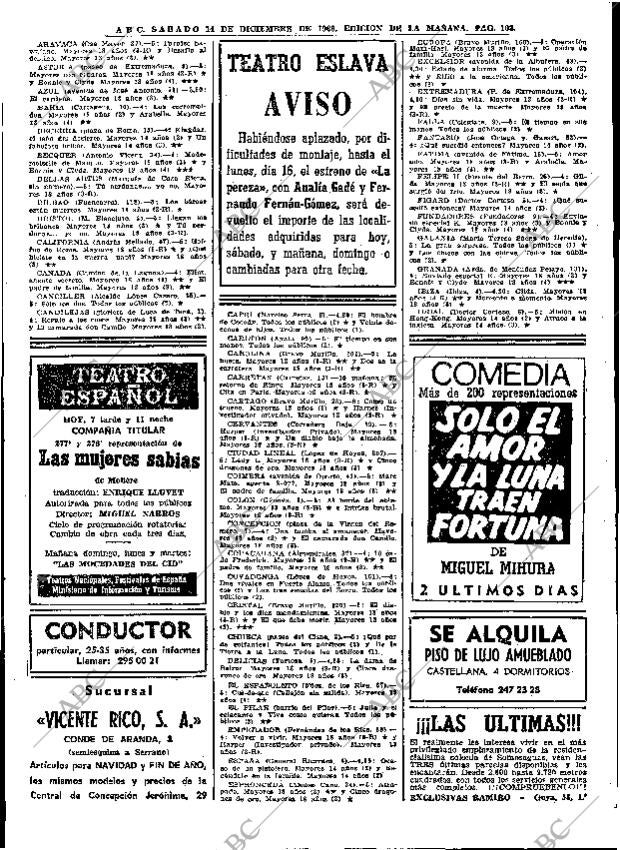 ABC MADRID 14-12-1968 página 133