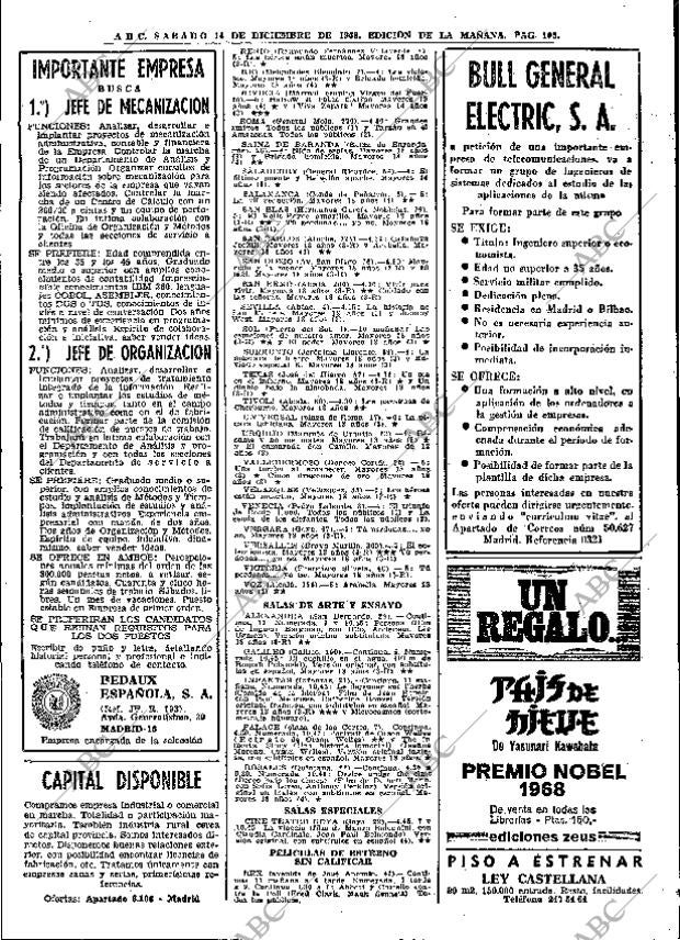 ABC MADRID 14-12-1968 página 135