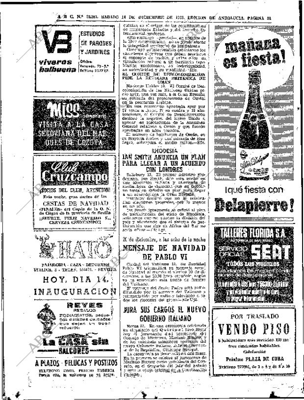 ABC SEVILLA 14-12-1968 página 32