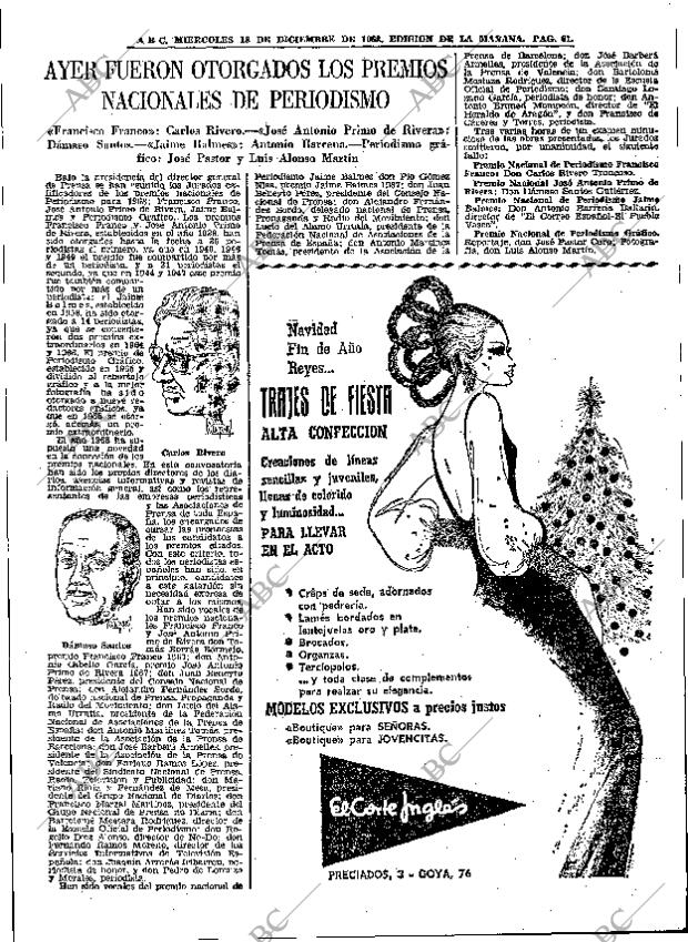 ABC MADRID 18-12-1968 página 87