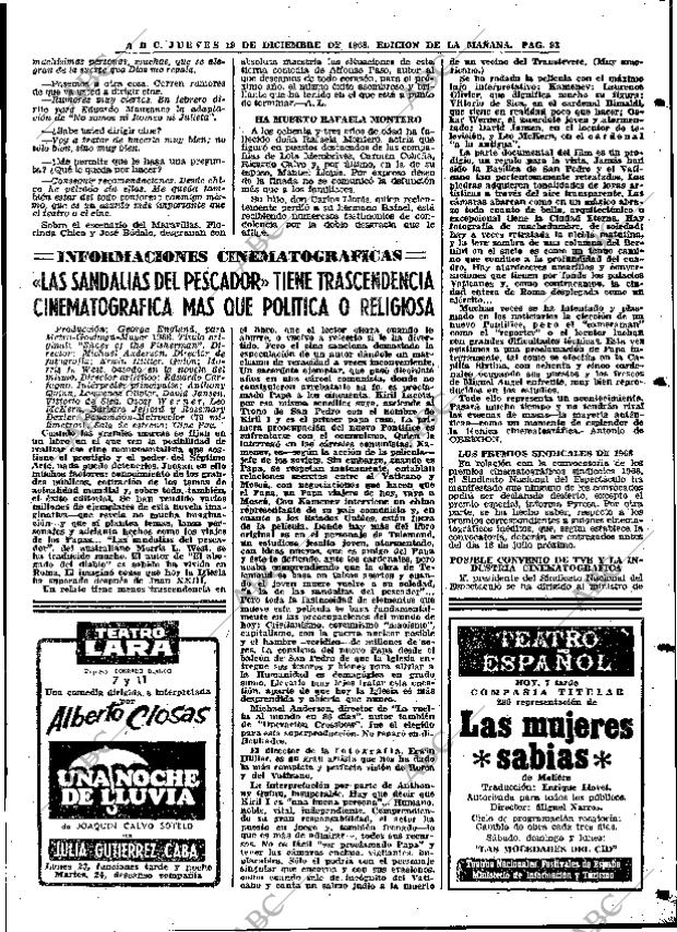 ABC MADRID 19-12-1968 página 119