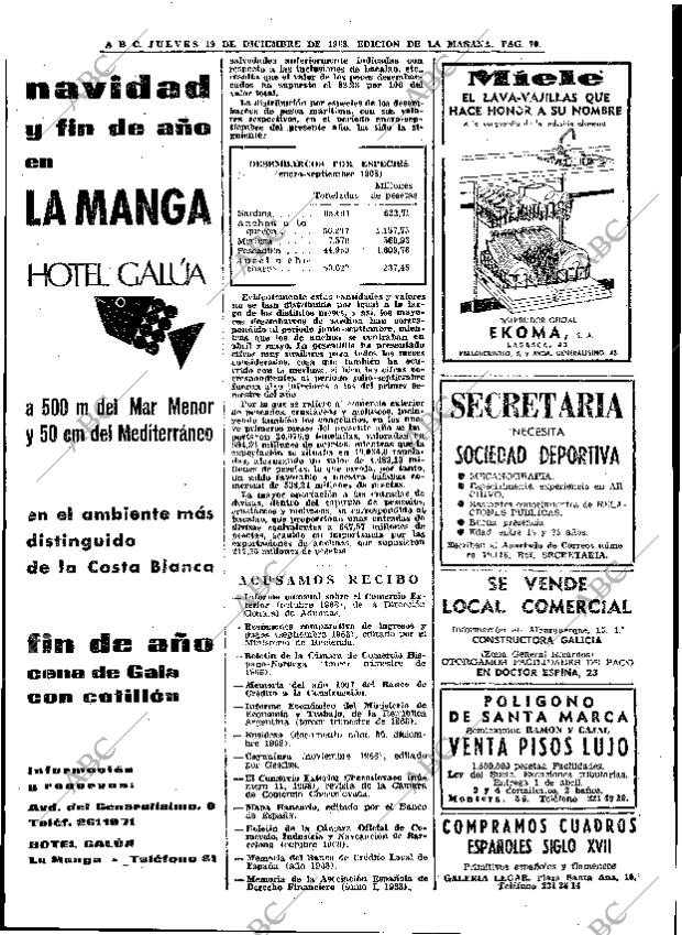 ABC MADRID 19-12-1968 página 96