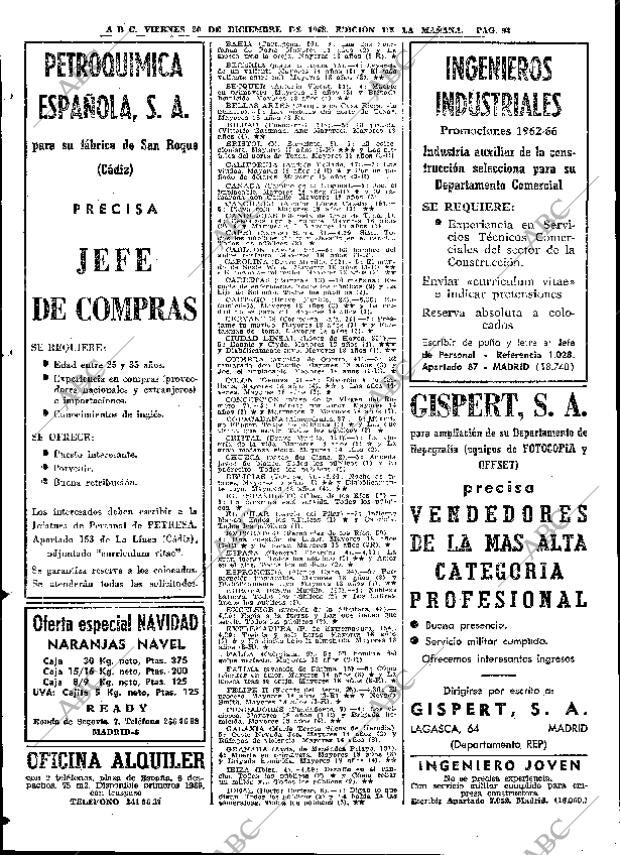 ABC MADRID 20-12-1968 página 116