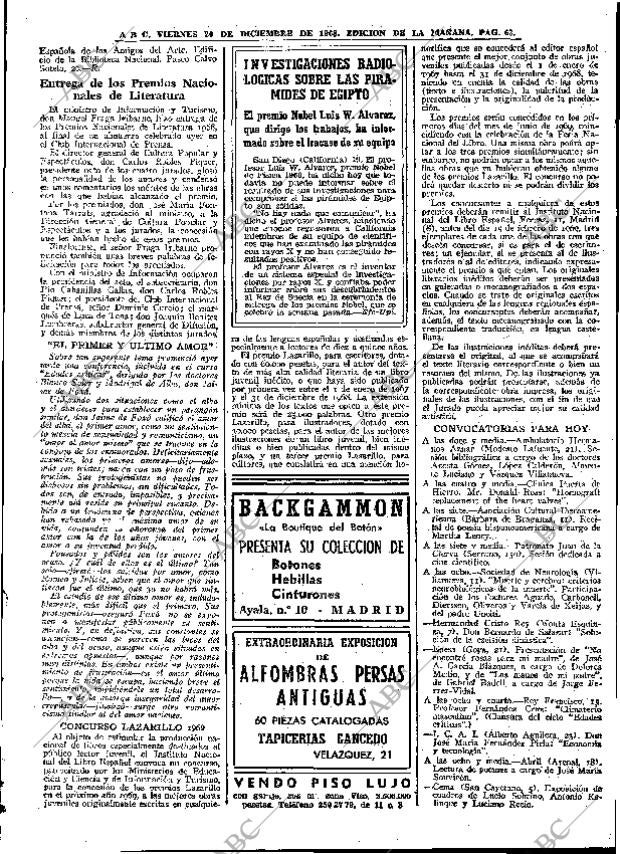 ABC MADRID 20-12-1968 página 85