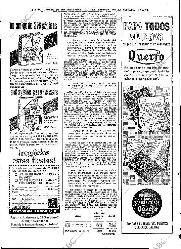 ABC MADRID 20-12-1968 página 90