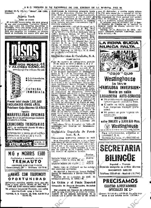 ABC MADRID 20-12-1968 página 98