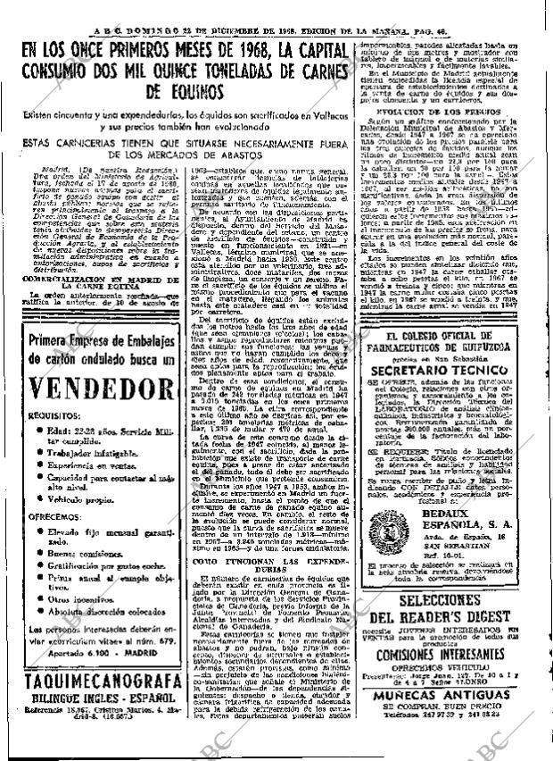 ABC MADRID 22-12-1968 página 64