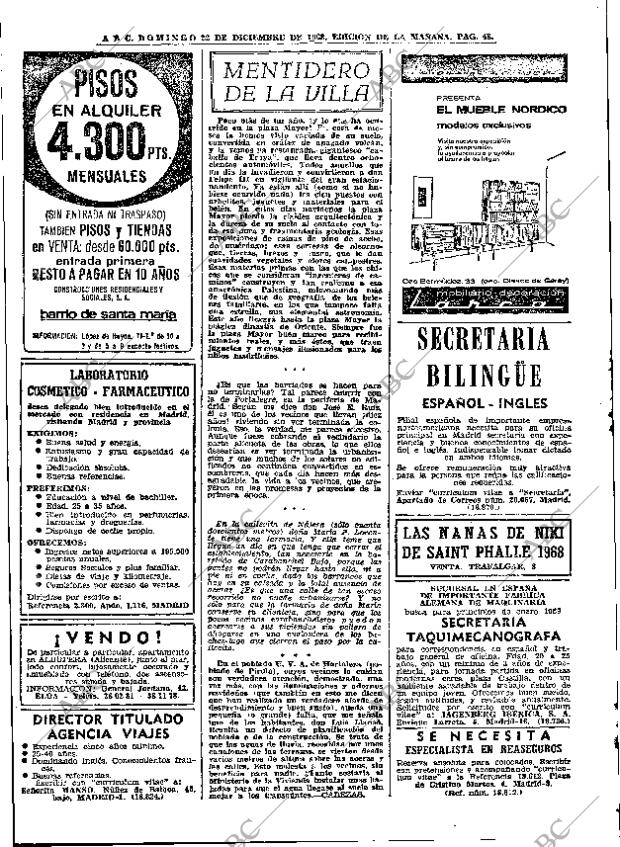 ABC MADRID 22-12-1968 página 66