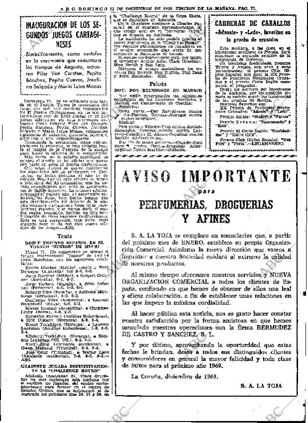 ABC MADRID 22-12-1968 página 89