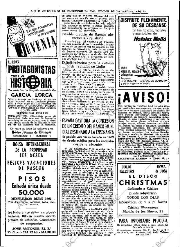 ABC MADRID 26-12-1968 página 86