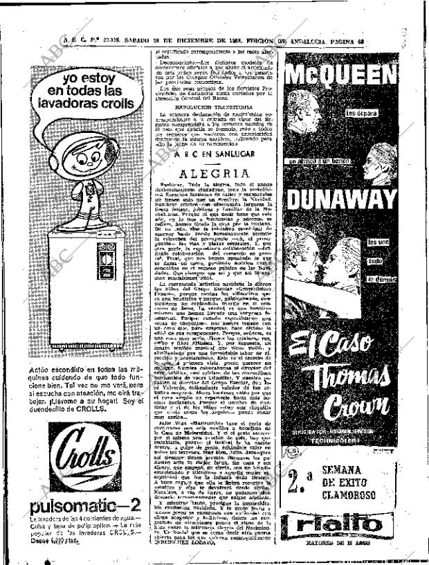 ABC SEVILLA 28-12-1968 página 68