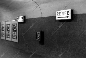 Pasillo subterráneo que Comunicaba la estación de tren de Recoletos, con el...