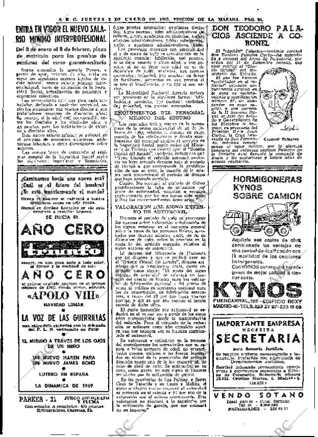 ABC MADRID 02-01-1969 página 24