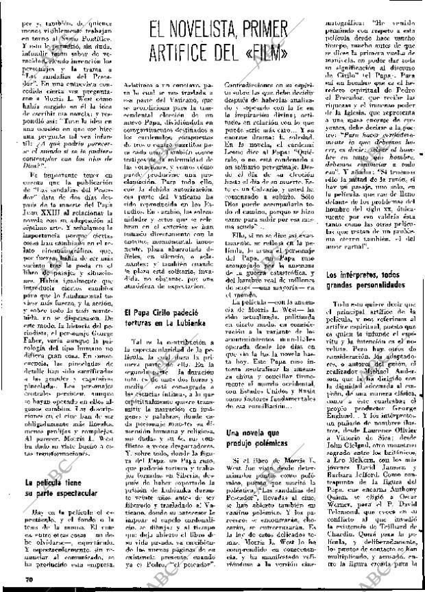 BLANCO Y NEGRO MADRID 04-01-1969 página 70