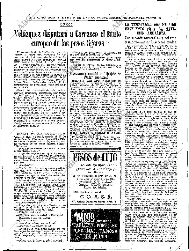 ABC SEVILLA 09-01-1969 página 43