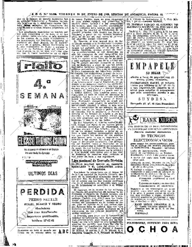 ABC SEVILLA 10-01-1969 página 42