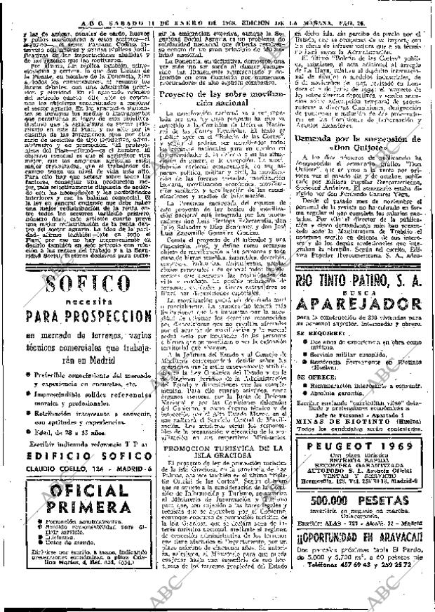 ABC MADRID 11-01-1969 página 20