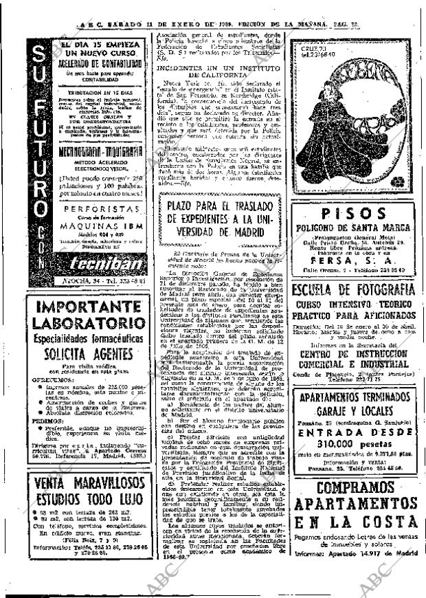ABC MADRID 11-01-1969 página 22