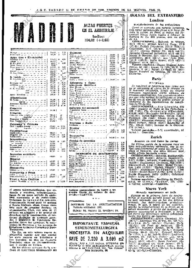 ABC MADRID 11-01-1969 página 49