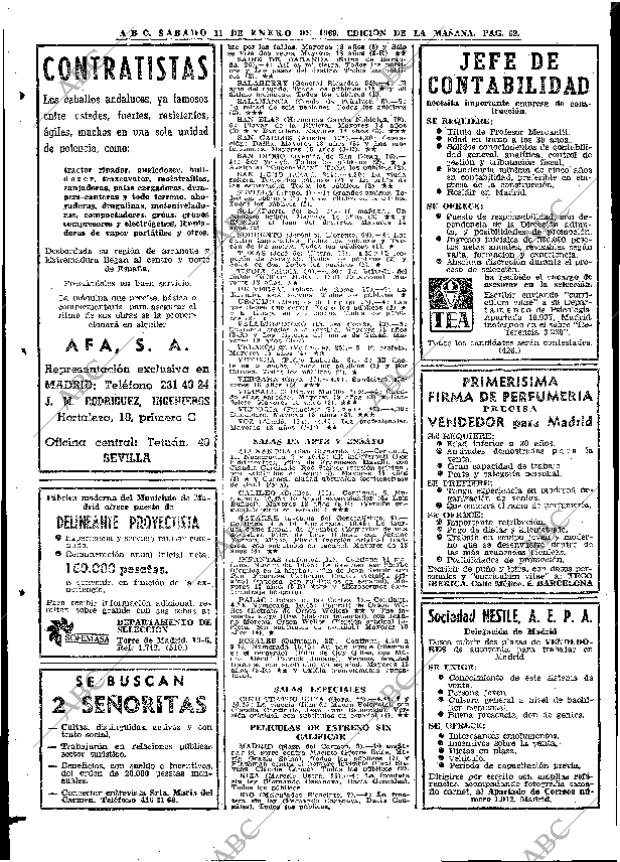 ABC MADRID 11-01-1969 página 62