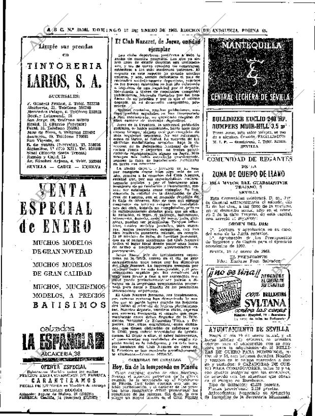 ABC SEVILLA 12-01-1969 página 63