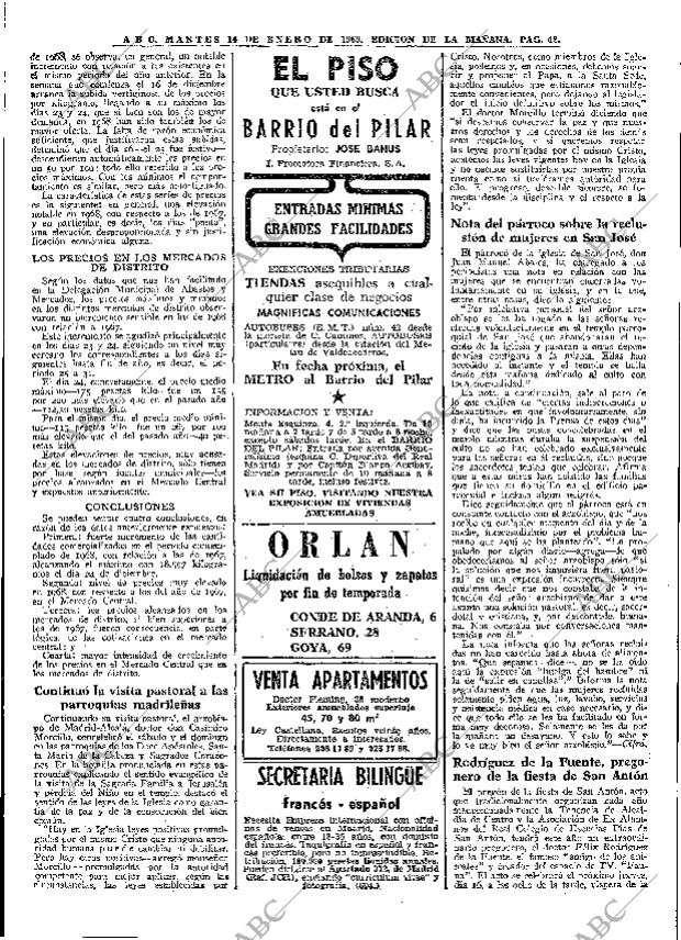 ABC MADRID 14-01-1969 página 42