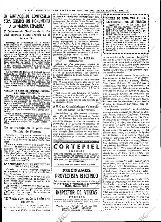 ABC MADRID 15-01-1969 página 40