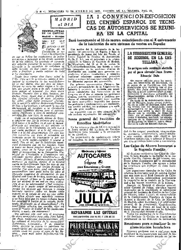 ABC MADRID 15-01-1969 página 45
