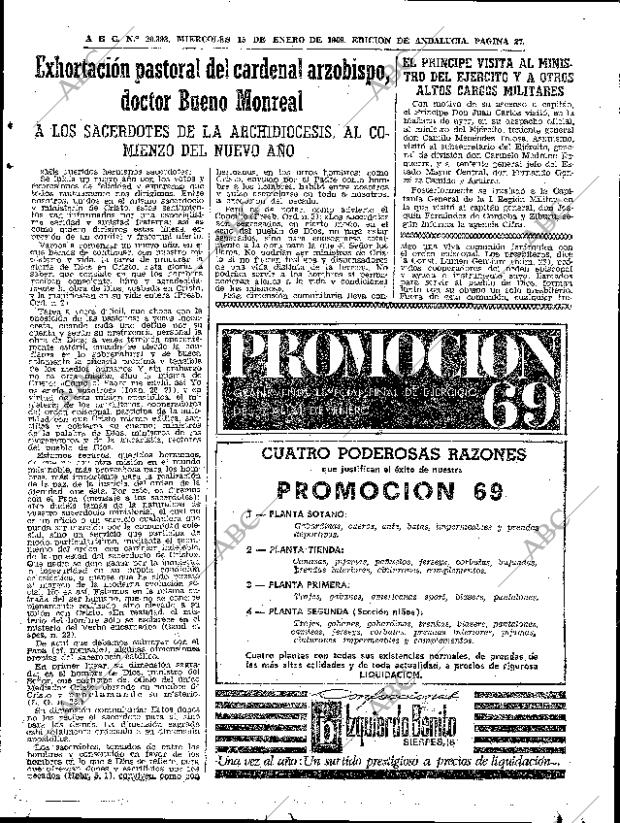 ABC SEVILLA 15-01-1969 página 27