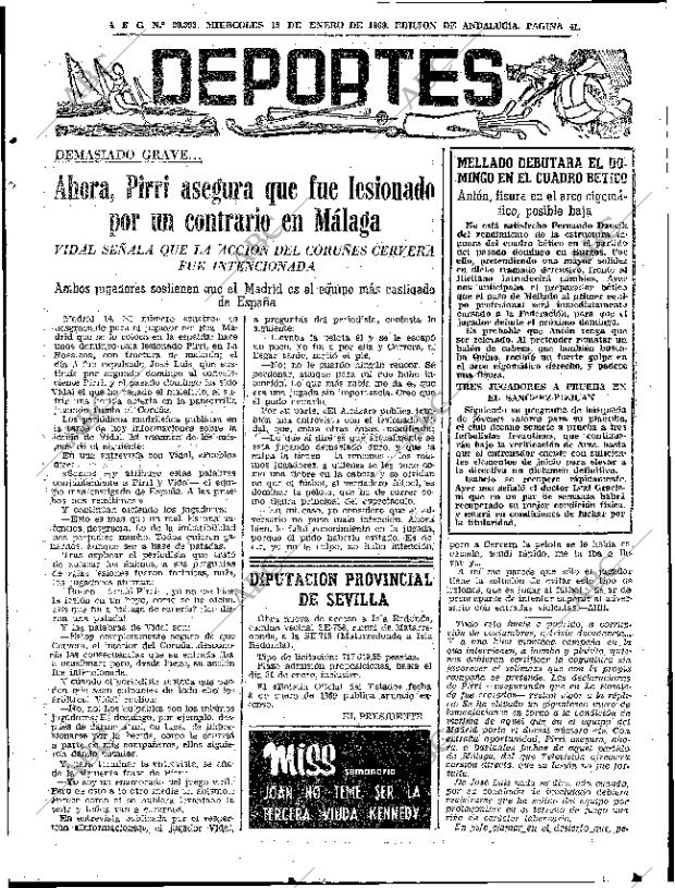 ABC SEVILLA 15-01-1969 página 41