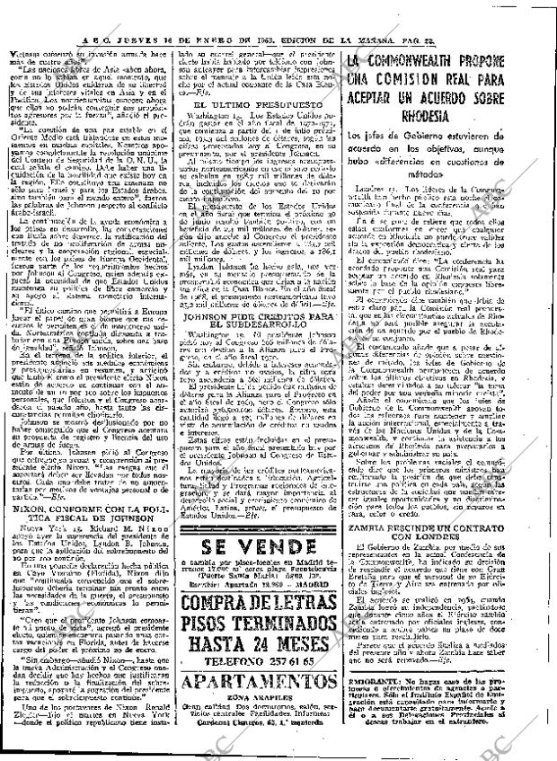 ABC MADRID 16-01-1969 página 22