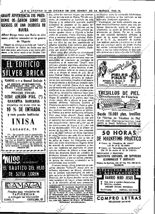 ABC MADRID 16-01-1969 página 24