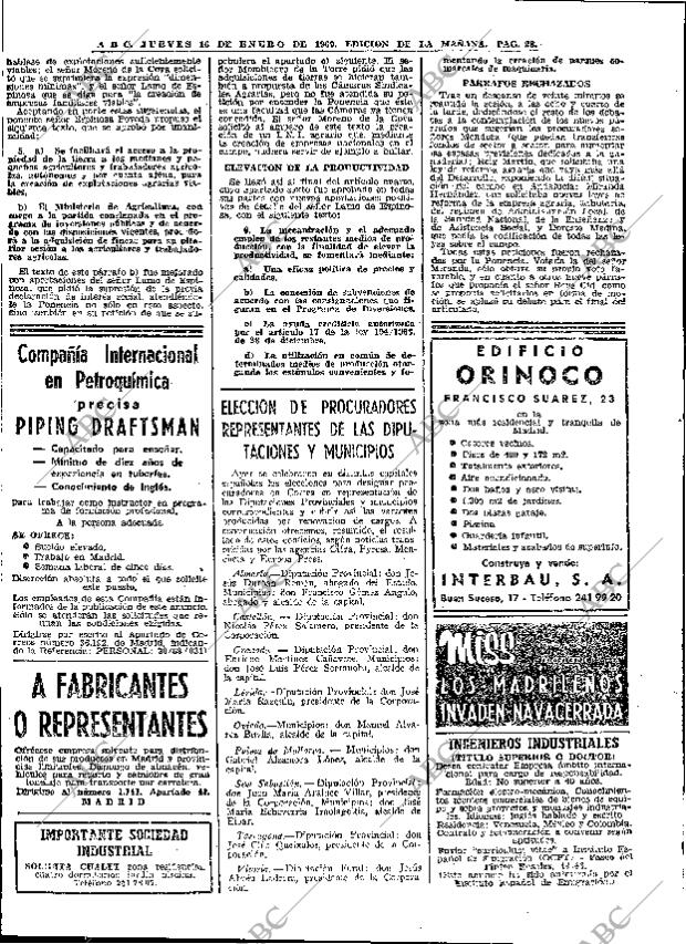 ABC MADRID 16-01-1969 página 28