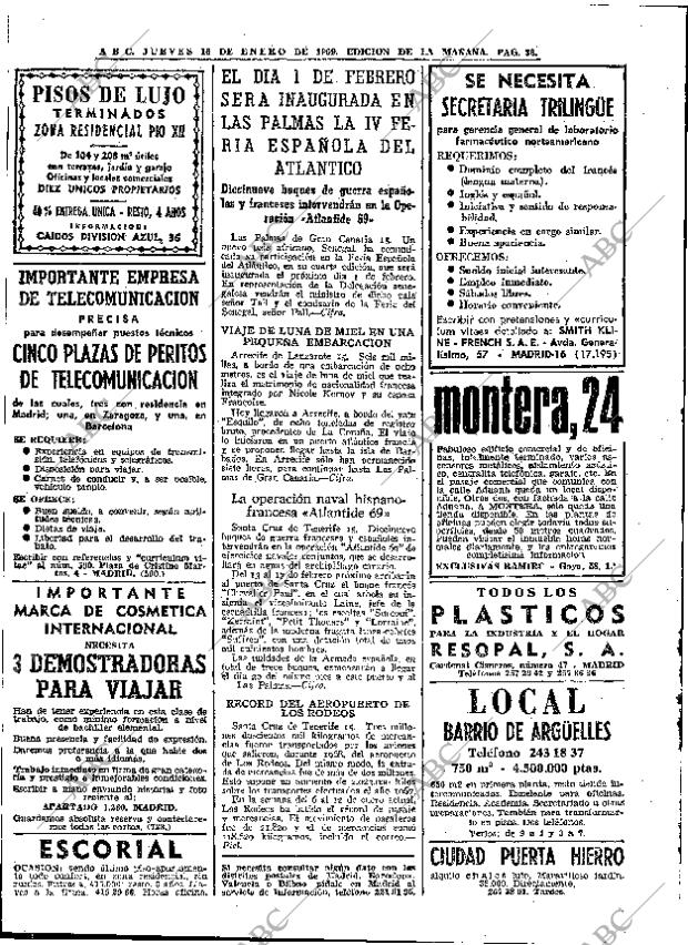 ABC MADRID 16-01-1969 página 38