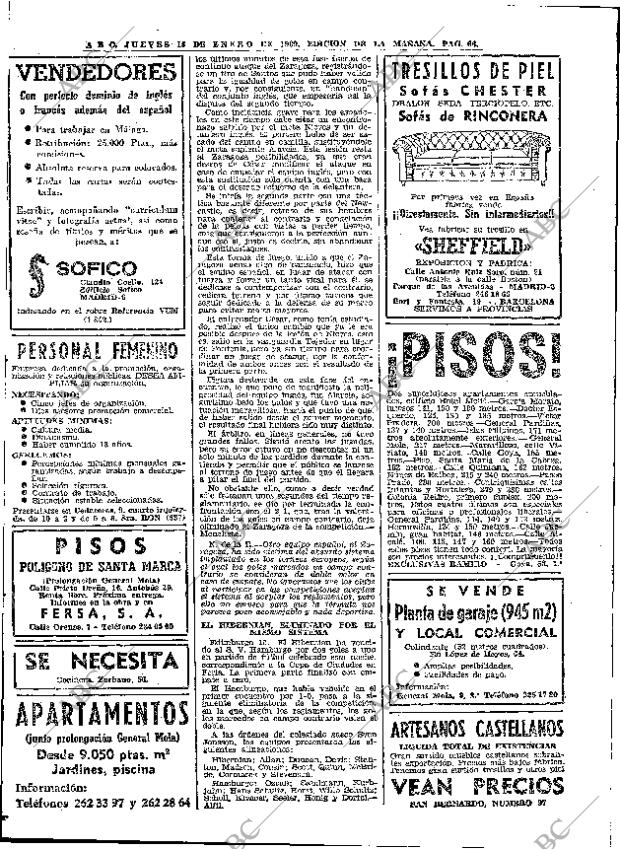 ABC MADRID 16-01-1969 página 66