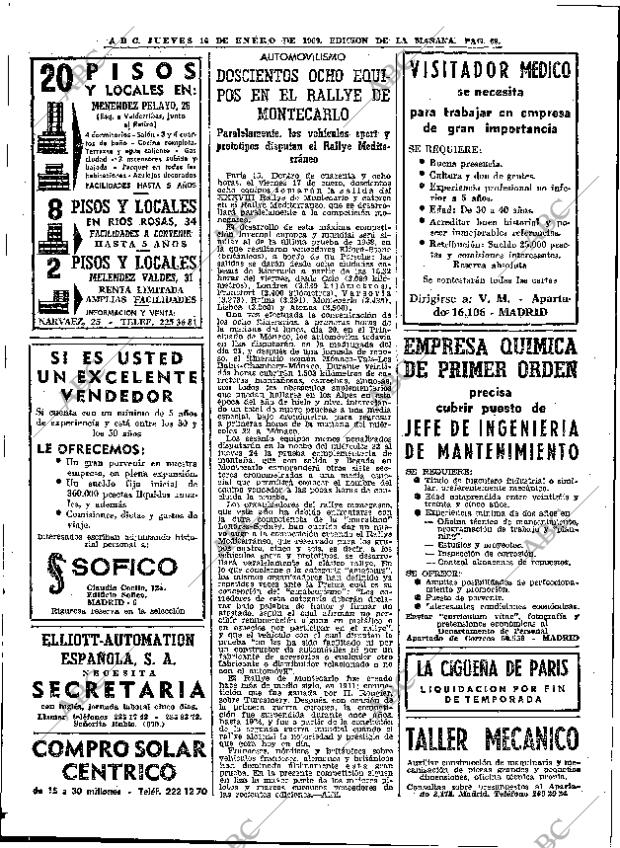 ABC MADRID 16-01-1969 página 68