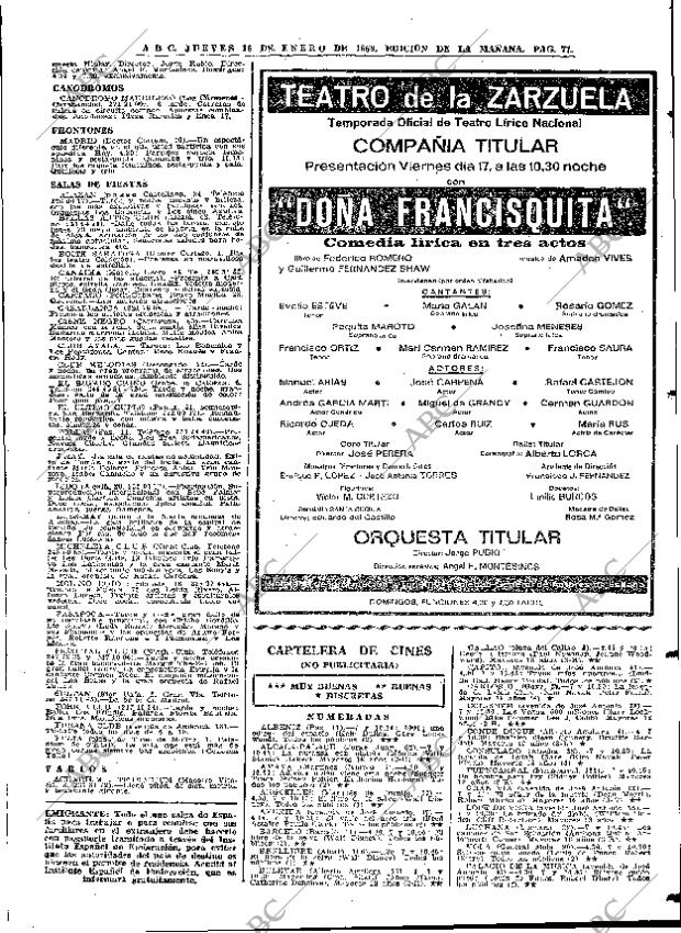 ABC MADRID 16-01-1969 página 77