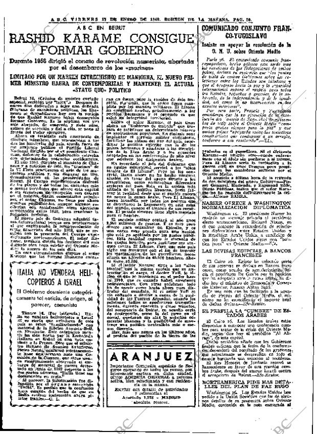 ABC MADRID 17-01-1969 página 20