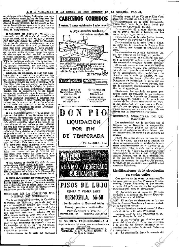 ABC MADRID 17-01-1969 página 40