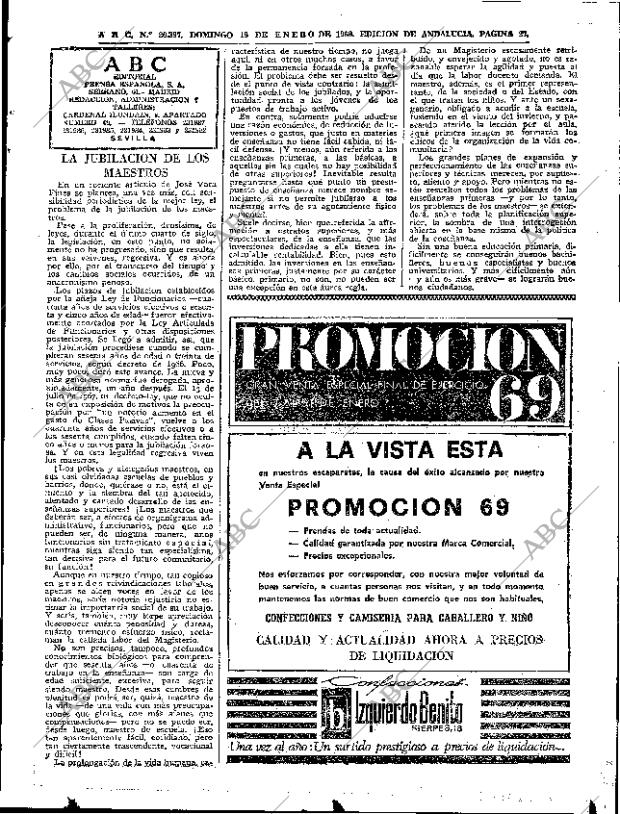 ABC SEVILLA 19-01-1969 página 27