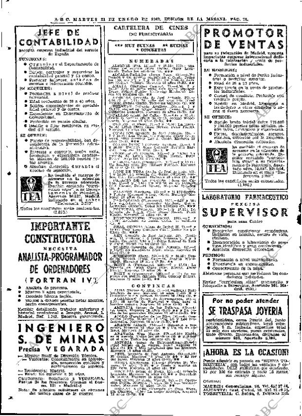 ABC MADRID 21-01-1969 página 76
