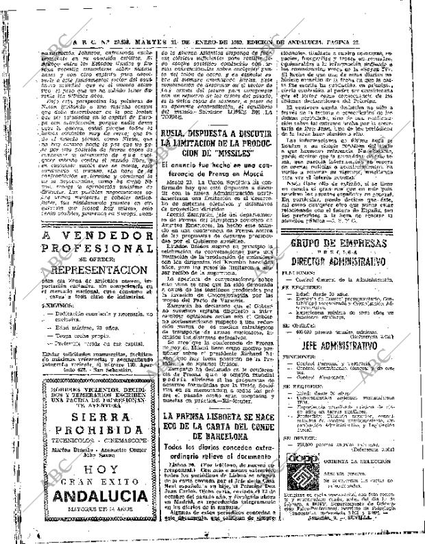 ABC SEVILLA 21-01-1969 página 22