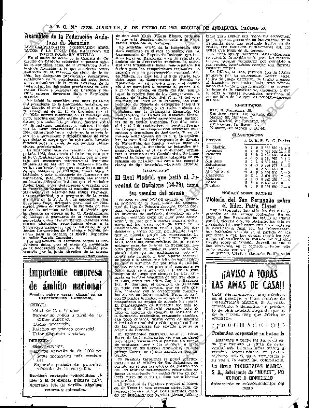 ABC SEVILLA 21-01-1969 página 53