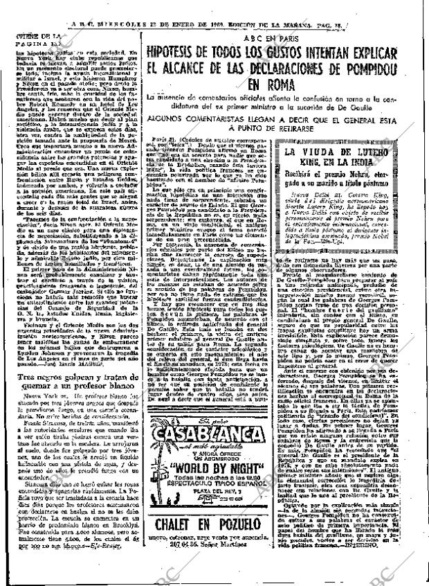 ABC MADRID 22-01-1969 página 18