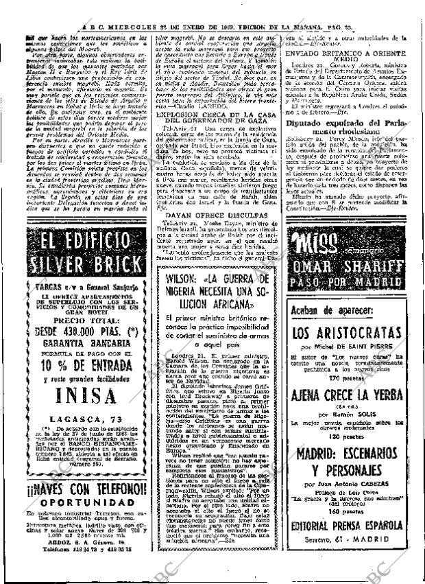 ABC MADRID 22-01-1969 página 22